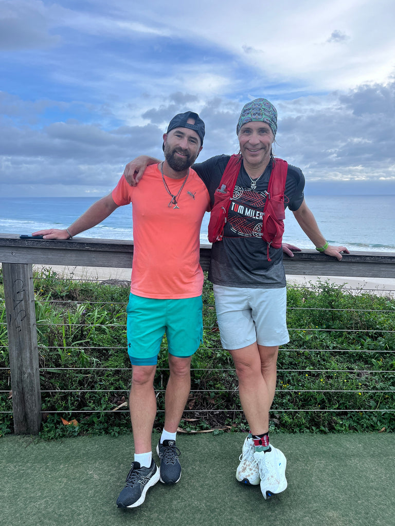 Humanitarian Tim Buxton with ultramarathoner Mario Buchs - taking on the 100-mile ultramarathon in Northern Iraq in September