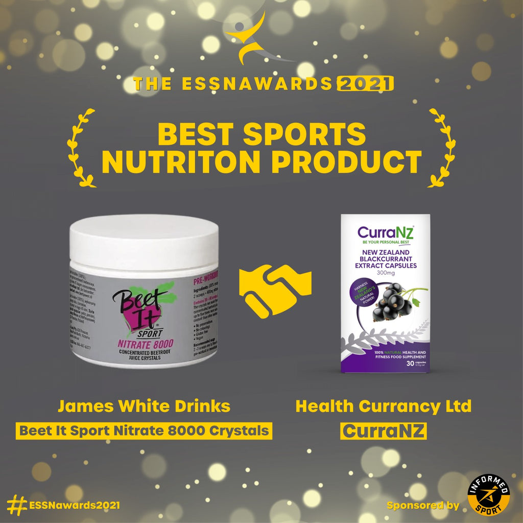 CurraNZ was joint winner of the 2021 Sports Nutrition Product of the Year in Europe